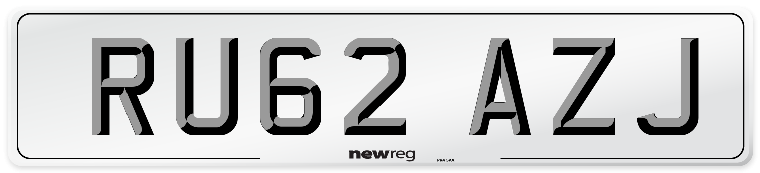 RU62 AZJ Number Plate from New Reg